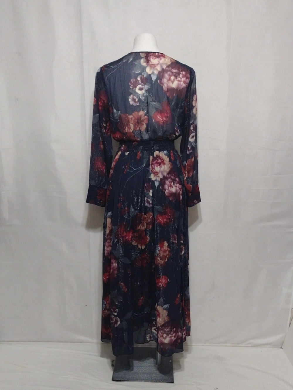 NWT Kate & Lily Navy Floral Maxi Dress Size 6 Romantic Cottagecore Wedding Guest - Picture 10 of 14